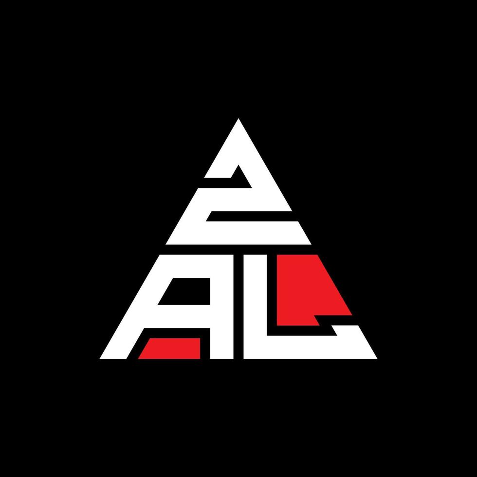 création de logo de lettre triangle zal avec forme de triangle. monogramme de conception de logo triangle zal. modèle de logo vectoriel triangle zal avec couleur rouge. logo triangulaire zal logo simple, élégant et luxueux.