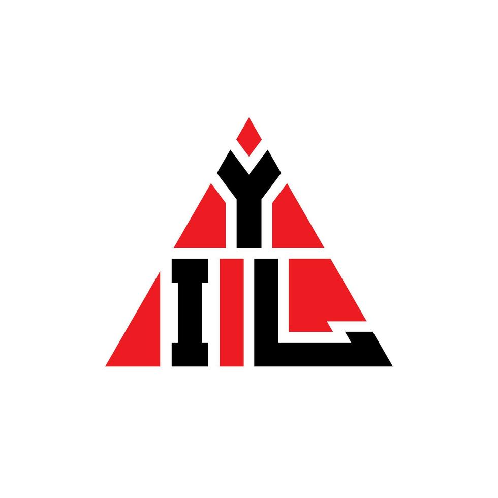 création de logo de lettre triangle yil avec forme de triangle. monogramme de conception de logo triangle yil. modèle de logo vectoriel triangle yil avec couleur rouge. yil logo triangulaire logo simple, élégant et luxueux.