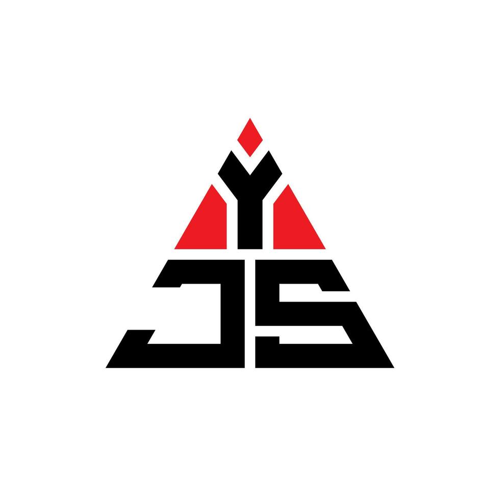 création de logo de lettre triangle yjs avec forme de triangle. monogramme de conception de logo triangle yjs. modèle de logo vectoriel triangle yjs avec couleur rouge. logo triangulaire yjs logo simple, élégant et luxueux.