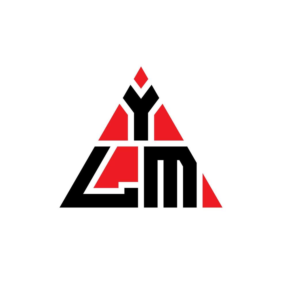 création de logo de lettre triangle ylm avec forme de triangle. monogramme de conception de logo triangle ylm. modèle de logo vectoriel triangle ylm avec couleur rouge. logo triangulaire ylm logo simple, élégant et luxueux.