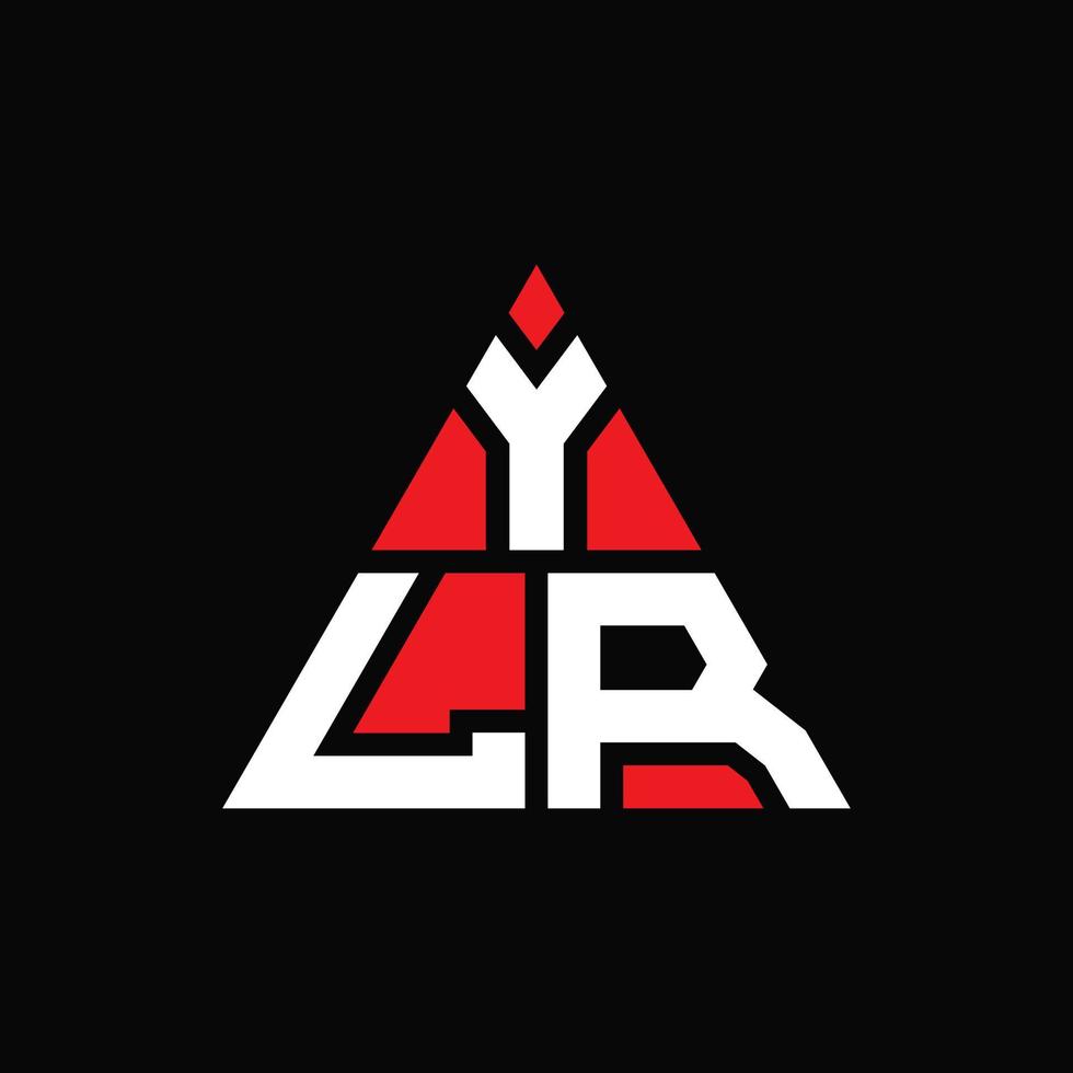 création de logo de lettre triangle ylr avec forme de triangle. monogramme de conception de logo triangle ylr. modèle de logo vectoriel triangle ylr avec couleur rouge. logo triangulaire ylr logo simple, élégant et luxueux.