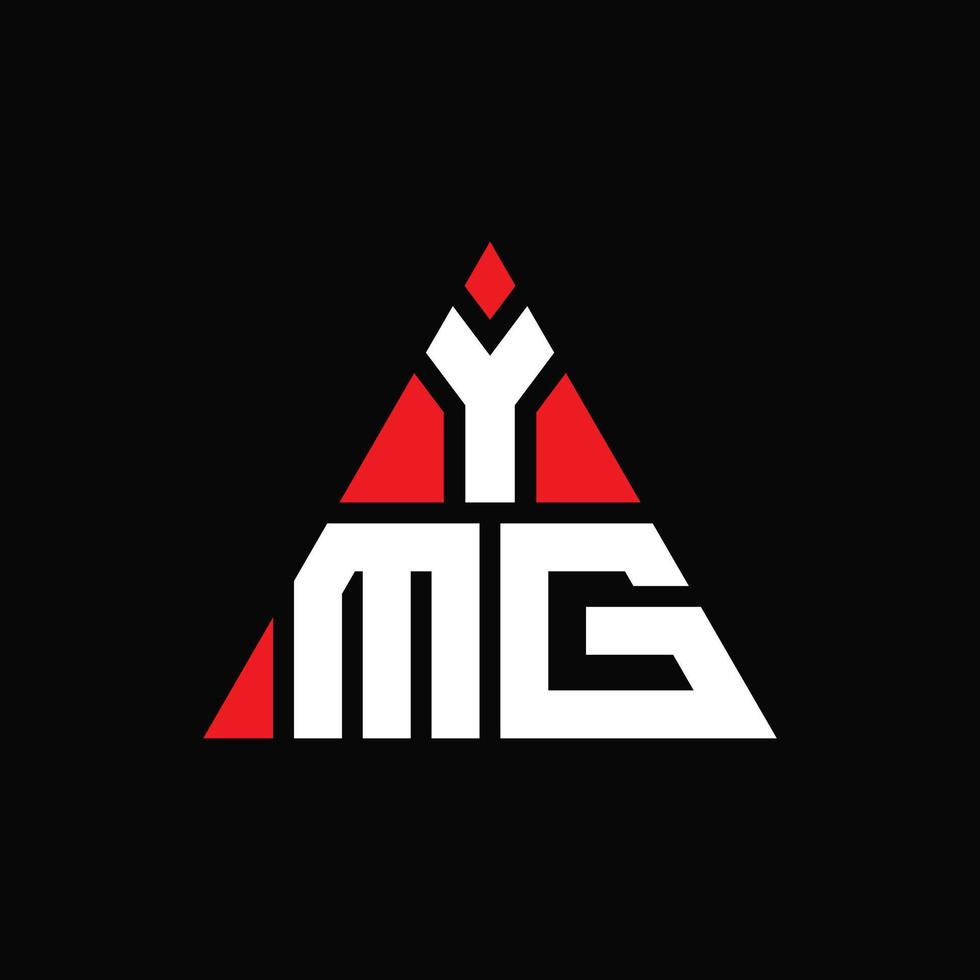 création de logo de lettre triangle ymg avec forme de triangle. monogramme de conception de logo triangle ymg. modèle de logo vectoriel triangle ymg avec couleur rouge. logo triangulaire ymg logo simple, élégant et luxueux.