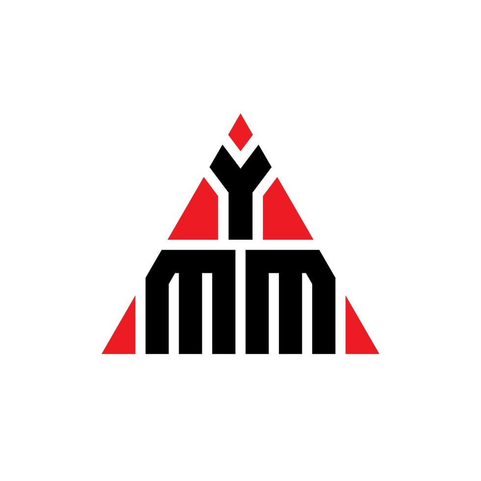 création de logo de lettre triangle ymm avec forme de triangle. monogramme de conception de logo triangle ymm. modèle de logo vectoriel triangle ymm avec couleur rouge. logo triangulaire ymm logo simple, élégant et luxueux.