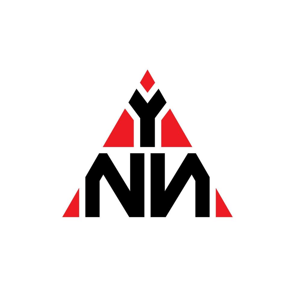 création de logo de lettre triangle ynn avec forme de triangle. monogramme de conception de logo triangle ynn. modèle de logo vectoriel triangle ynn avec couleur rouge. ynn logo triangulaire logo simple, élégant et luxueux.