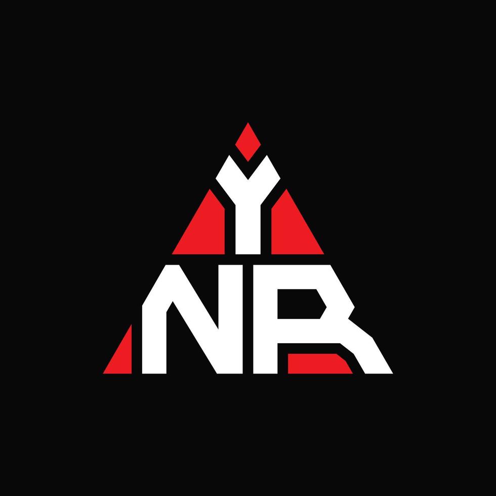 création de logo de lettre triangle ynr avec forme de triangle. monogramme de conception de logo triangle ynr. modèle de logo vectoriel triangle ynr avec couleur rouge. logo triangulaire ynr logo simple, élégant et luxueux.