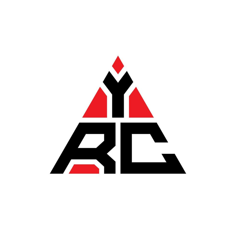 création de logo de lettre triangle yrc avec forme de triangle. monogramme de conception de logo triangle yrc. modèle de logo vectoriel triangle yrc avec couleur rouge. logo triangulaire yrc logo simple, élégant et luxueux.