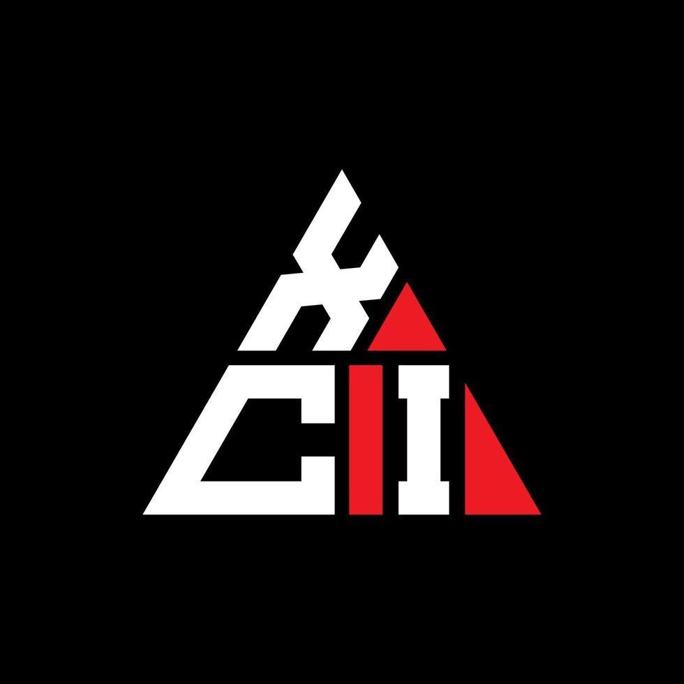 création de logo de lettre triangle xci avec forme de triangle. monogramme de conception de logo triangle xci. modèle de logo vectoriel triangle xci avec couleur rouge. xci logo triangulaire logo simple, élégant et luxueux.