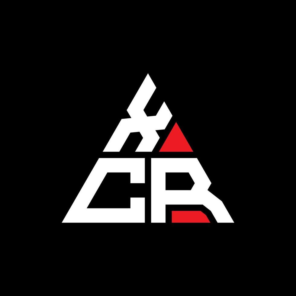 création de logo de lettre triangle xcr avec forme de triangle. monogramme de conception de logo triangle xcr. modèle de logo vectoriel triangle xcr avec couleur rouge. logo triangulaire xcr logo simple, élégant et luxueux.