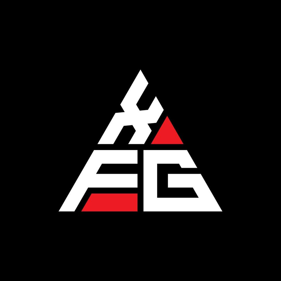 création de logo de lettre triangle xfg avec forme de triangle. monogramme de conception de logo triangle xfg. modèle de logo vectoriel triangle xfg avec couleur rouge. logo triangulaire xfg logo simple, élégant et luxueux.