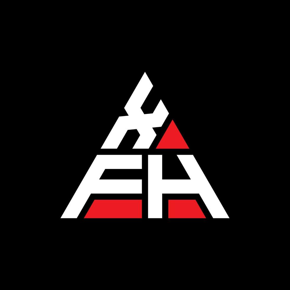 création de logo de lettre triangle xfh avec forme de triangle. monogramme de conception de logo triangle xfh. modèle de logo vectoriel triangle xfh avec couleur rouge. logo triangulaire xfh logo simple, élégant et luxueux.
