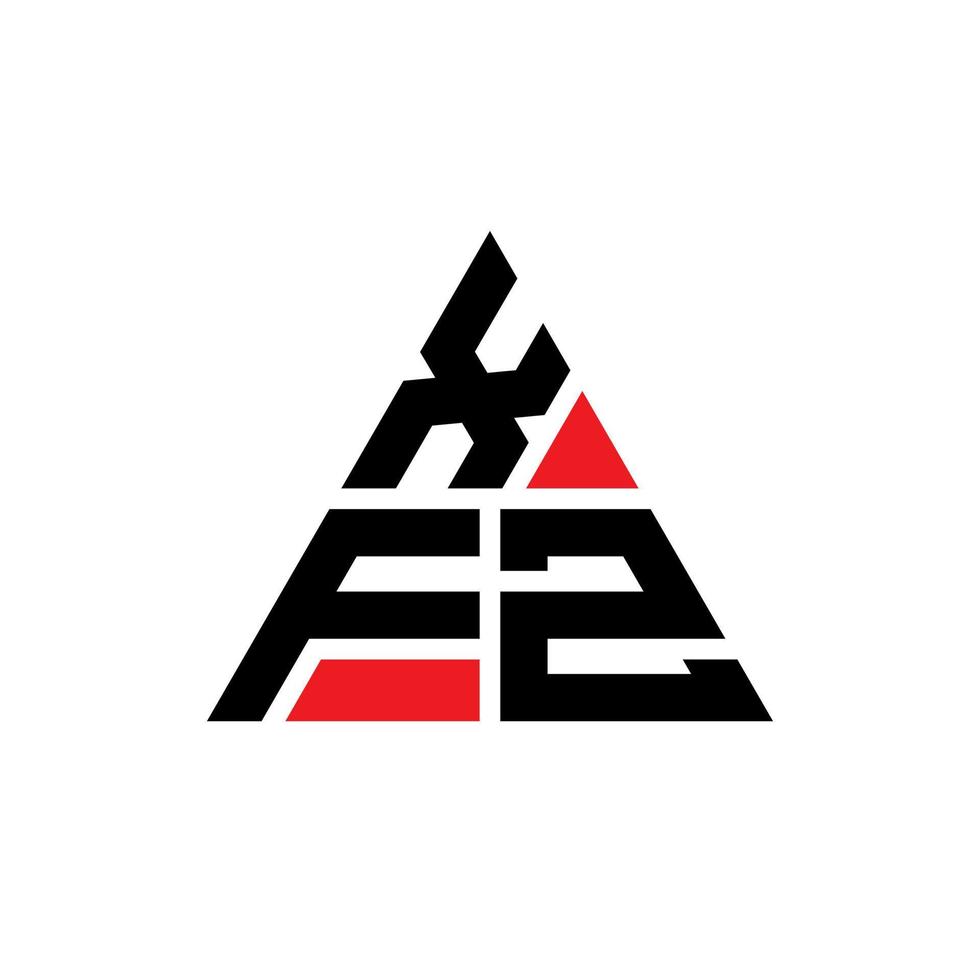 création de logo de lettre triangle xfz avec forme de triangle. monogramme de conception de logo triangle xfz. modèle de logo vectoriel triangle xfz avec couleur rouge. logo triangulaire xfz logo simple, élégant et luxueux.