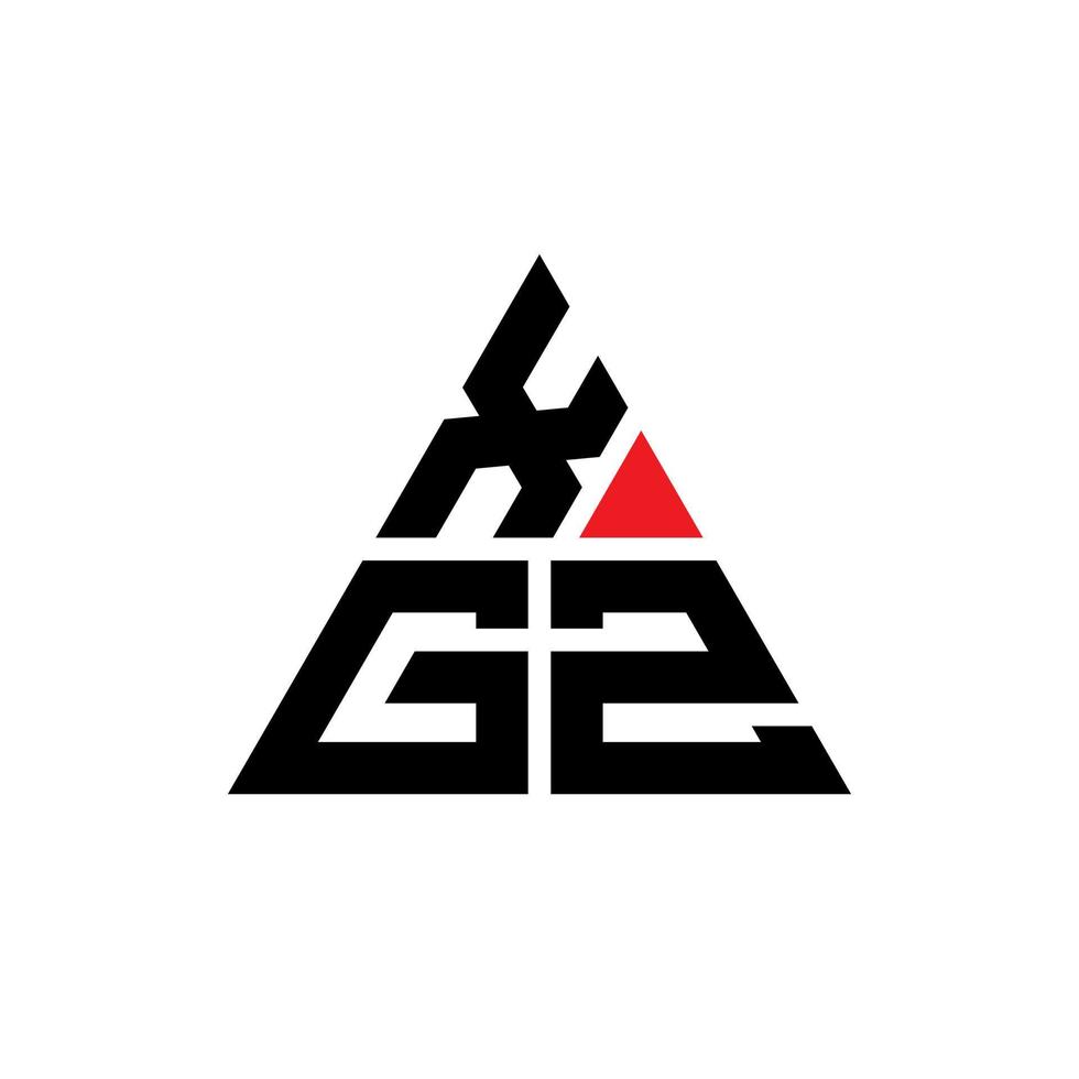 création de logo de lettre triangle xgz avec forme de triangle. monogramme de conception de logo triangle xgz. modèle de logo vectoriel triangle xgz avec couleur rouge. logo triangulaire xgz logo simple, élégant et luxueux.