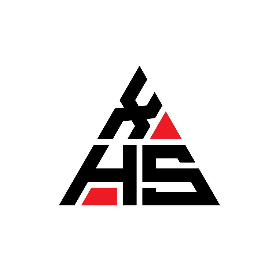 création de logo de lettre triangle xhs avec forme de triangle. monogramme de conception de logo triangle xhs. modèle de logo vectoriel triangle xhs avec couleur rouge. logo triangulaire xhs logo simple, élégant et luxueux.