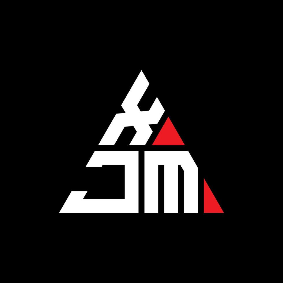 création de logo de lettre triangle xjm avec forme de triangle. monogramme de conception de logo triangle xjm. modèle de logo vectoriel triangle xjm avec couleur rouge. logo triangulaire xjm logo simple, élégant et luxueux.