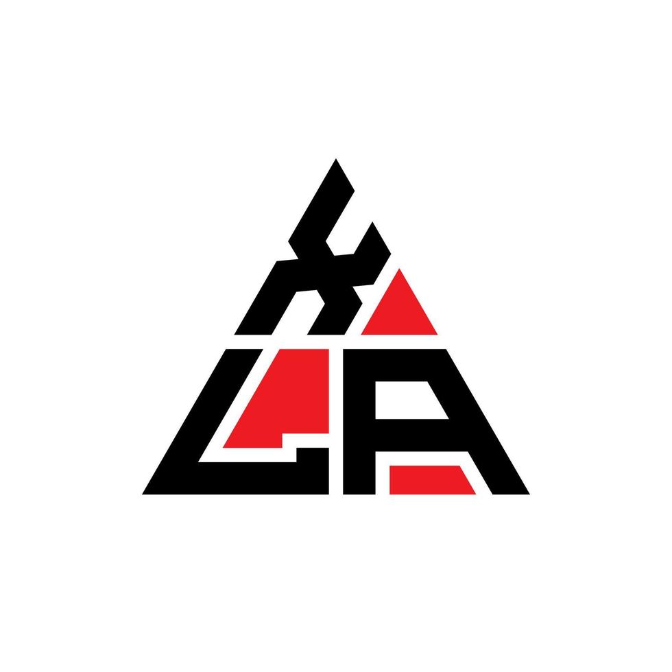 création de logo de lettre triangle xla avec forme de triangle. monogramme de conception de logo triangle xla. modèle de logo vectoriel triangle xla avec couleur rouge. logo triangulaire xla logo simple, élégant et luxueux.