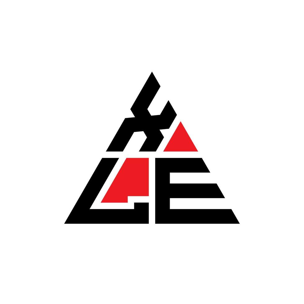 création de logo de lettre triangle xle avec forme de triangle. monogramme de conception de logo xle triangle. modèle de logo vectoriel triangle xle avec couleur rouge. xle logo triangulaire logo simple, élégant et luxueux.