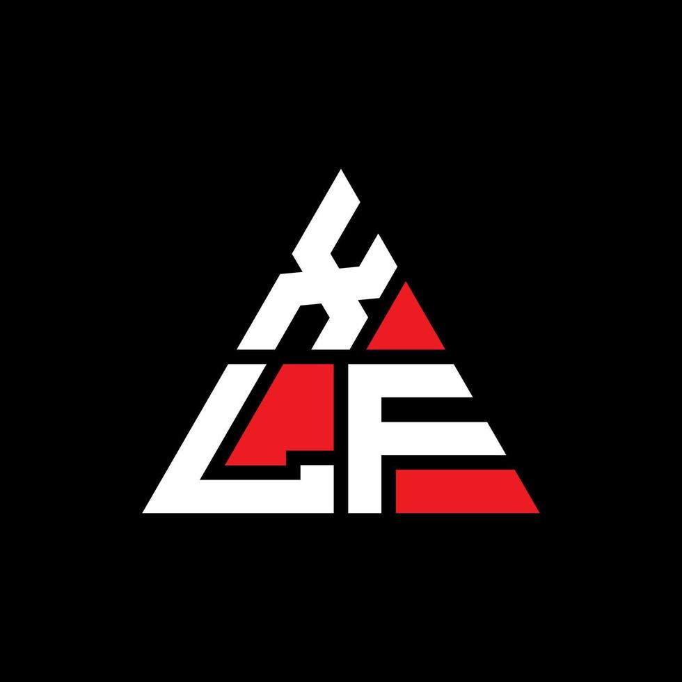 création de logo de lettre triangle xlf avec forme de triangle. monogramme de conception de logo triangle xlf. modèle de logo vectoriel triangle xlf avec couleur rouge. logo triangulaire xlf logo simple, élégant et luxueux.