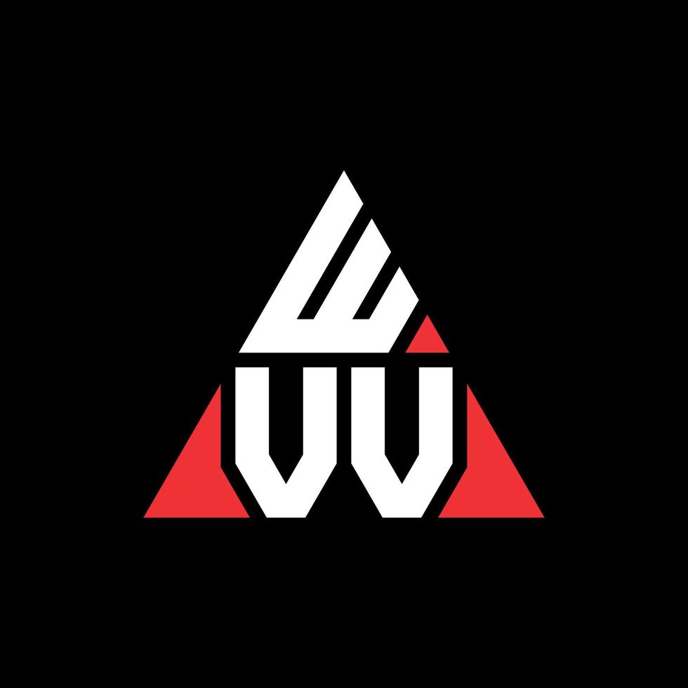 création de logo de lettre triangle wvv avec forme de triangle. monogramme de conception de logo triangle wvv. modèle de logo vectoriel triangle wvv avec couleur rouge. logo triangulaire wvv logo simple, élégant et luxueux.