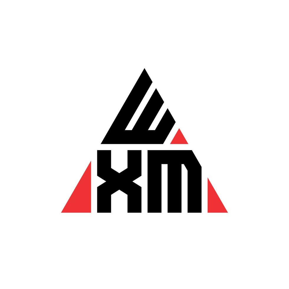 création de logo de lettre triangle wxm avec forme de triangle. monogramme de conception de logo triangle wxm. modèle de logo vectoriel triangle wxm avec couleur rouge. logo triangulaire wxm logo simple, élégant et luxueux.