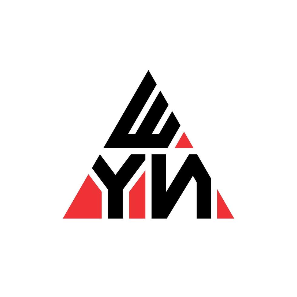 création de logo de lettre triangle wyn avec forme de triangle. monogramme de conception de logo triangle wyn. modèle de logo vectoriel triangle wyn avec couleur rouge. logo triangulaire wyn logo simple, élégant et luxueux.