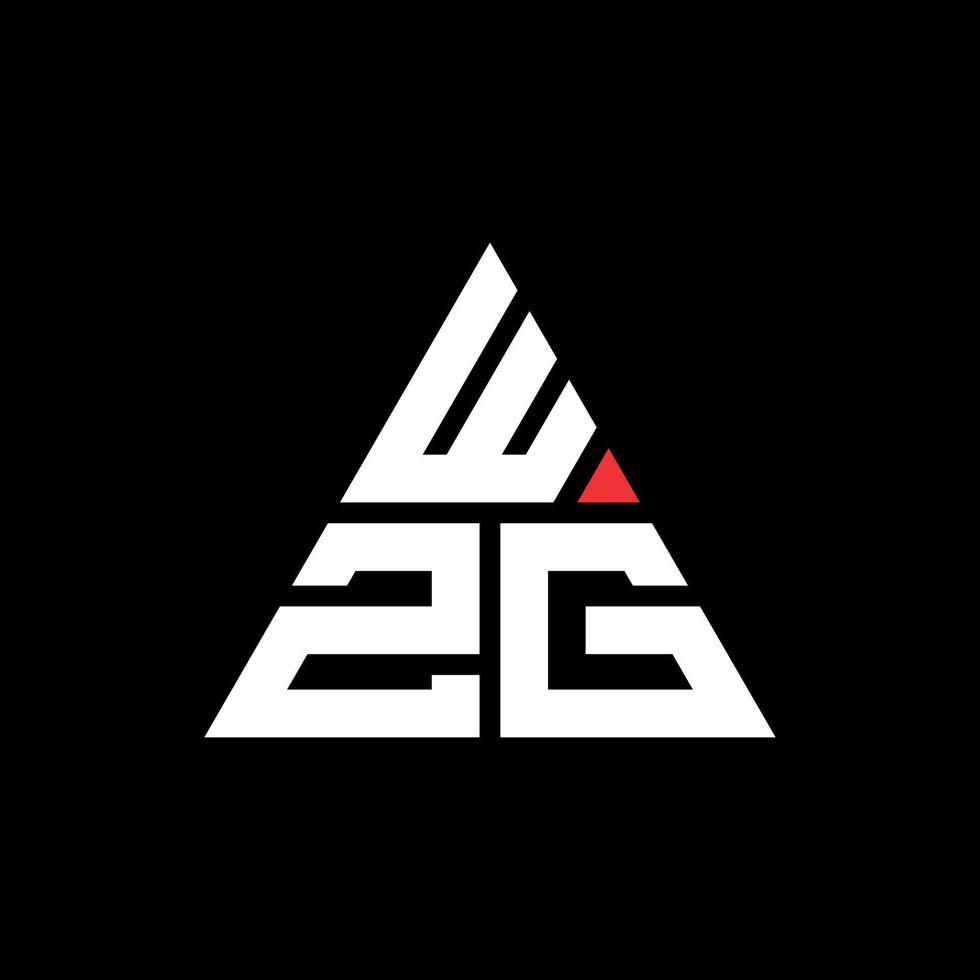 création de logo de lettre triangle wzg avec forme de triangle. monogramme de conception de logo triangle wzg. modèle de logo vectoriel triangle wzg avec couleur rouge. logo triangulaire wzg logo simple, élégant et luxueux.