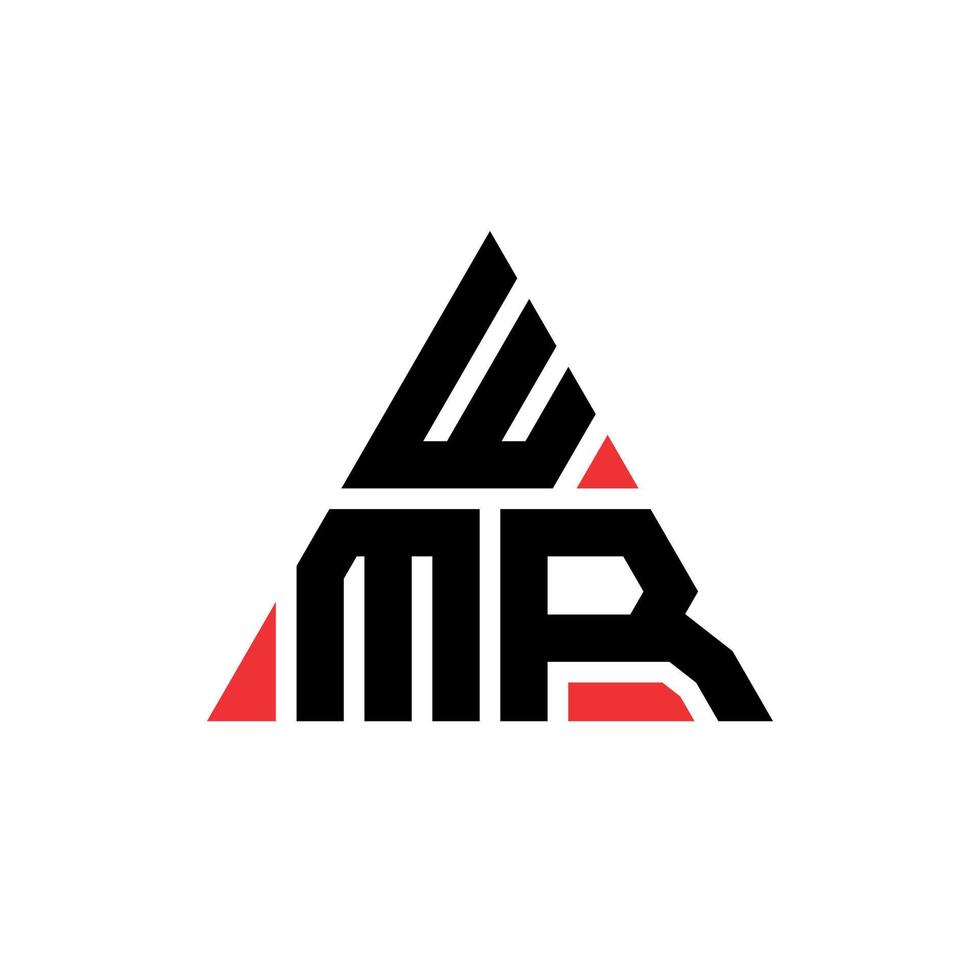 création de logo de lettre triangle wmr avec forme de triangle. monogramme de conception de logo triangle wmr. modèle de logo vectoriel wmr triangle avec couleur rouge. wmr logo triangulaire logo simple, élégant et luxueux.