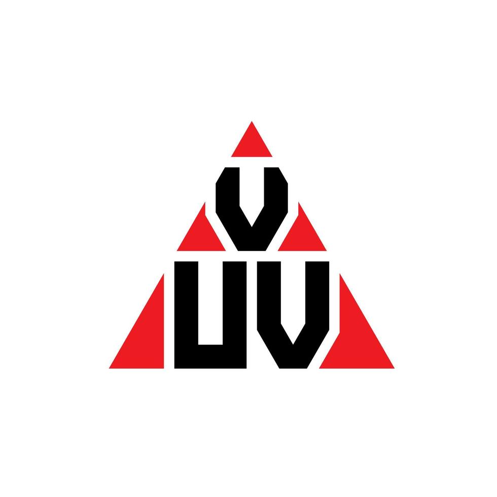 création de logo de lettre triangle vuu avec forme de triangle. monogramme de conception de logo vuu triangle. modèle de logo vectoriel vuu triangle avec couleur rouge. logo triangulaire vuu logo simple, élégant et luxueux.
