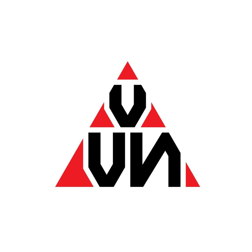 création de logo de lettre triangle vvn avec forme de triangle. monogramme de conception de logo triangle vvn. modèle de logo vectoriel triangle vvn avec couleur rouge. logo triangulaire vvn logo simple, élégant et luxueux.