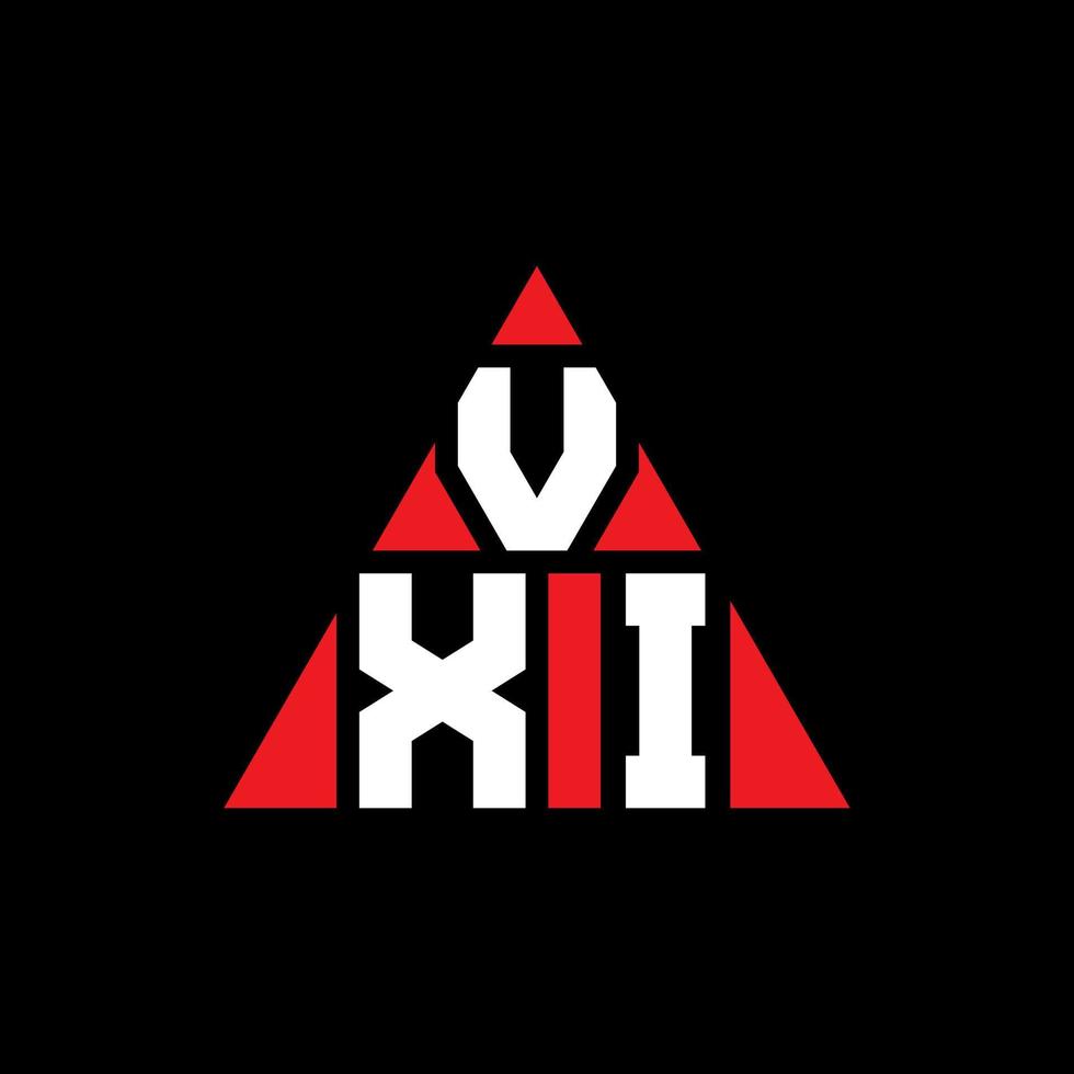 création de logo de lettre triangle vxi avec forme de triangle. monogramme de conception de logo triangle vxi. modèle de logo vectoriel triangle vxi avec couleur rouge. logo triangulaire vxi logo simple, élégant et luxueux.