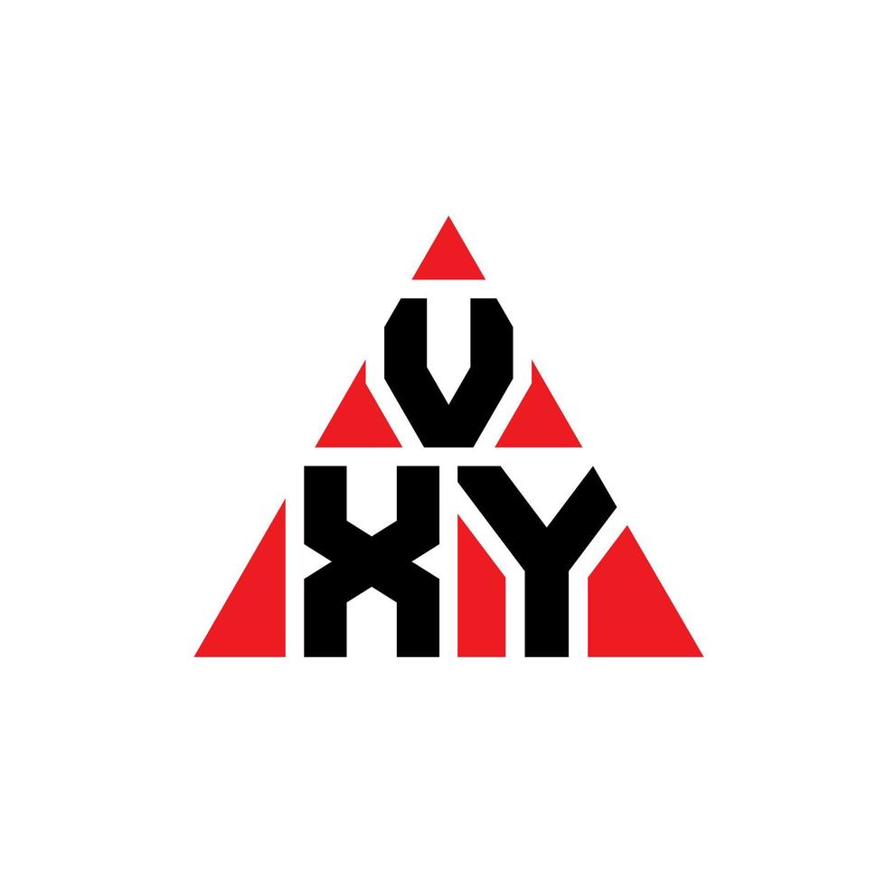 création de logo de lettre triangle vxy avec forme de triangle. monogramme de conception de logo triangle vxy. modèle de logo vectoriel triangle vxy avec couleur rouge. logo triangulaire vxy logo simple, élégant et luxueux.