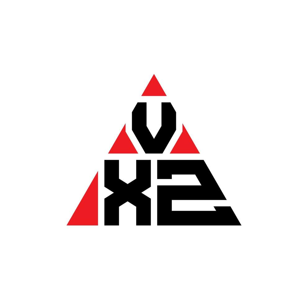 création de logo de lettre triangle vxz avec forme de triangle. monogramme de conception de logo triangle vxz. modèle de logo vectoriel triangle vxz avec couleur rouge. logo triangulaire vxz logo simple, élégant et luxueux.