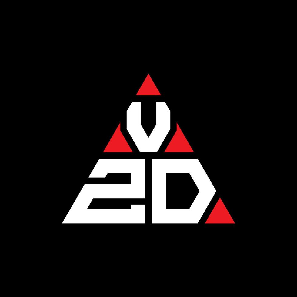 création de logo de lettre triangle vzd avec forme de triangle. monogramme de conception de logo triangle vzd. modèle de logo vectoriel triangle vzd avec couleur rouge. logo triangulaire vzd logo simple, élégant et luxueux.