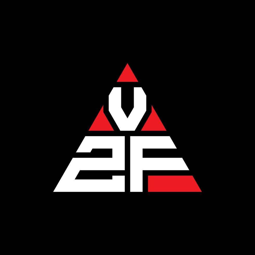 création de logo de lettre triangle vzf avec forme de triangle. monogramme de conception de logo triangle vzf. modèle de logo vectoriel triangle vzf avec couleur rouge. logo triangulaire vzf logo simple, élégant et luxueux.