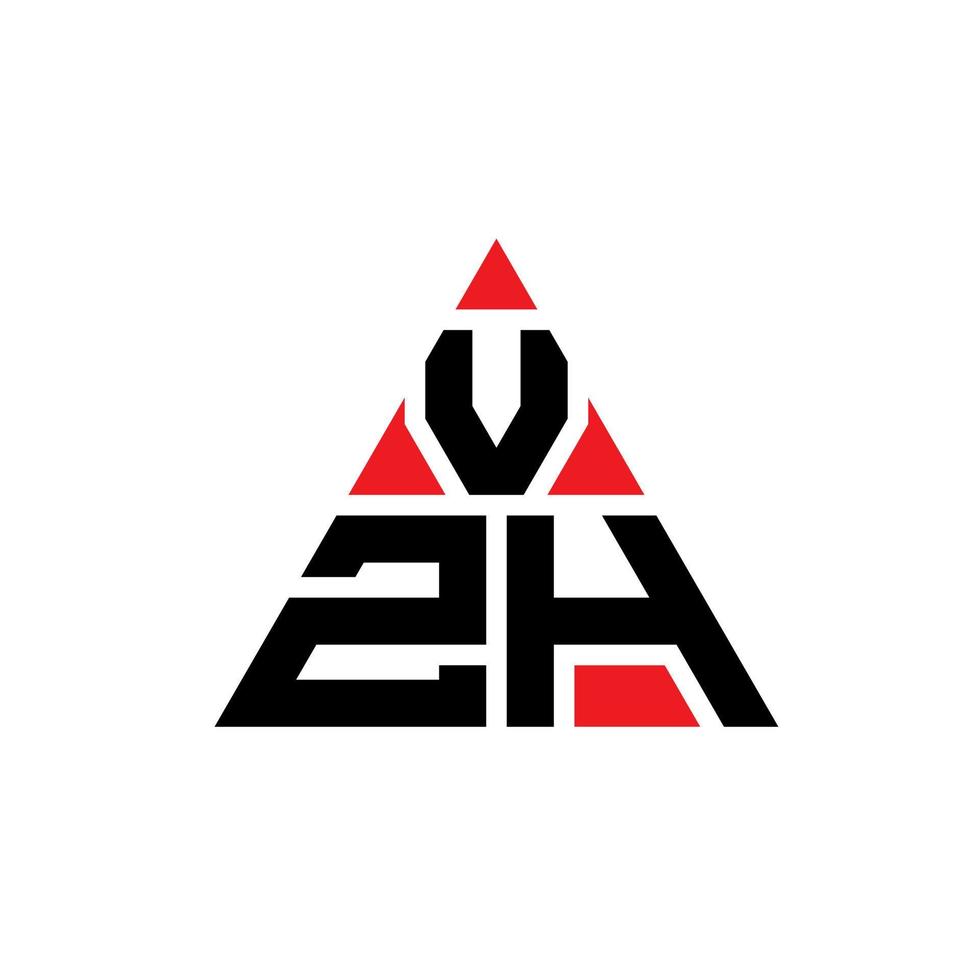 création de logo de lettre triangle vzh avec forme de triangle. monogramme de conception de logo triangle vzh. modèle de logo vectoriel triangle vzh avec couleur rouge. logo triangulaire vzh logo simple, élégant et luxueux.