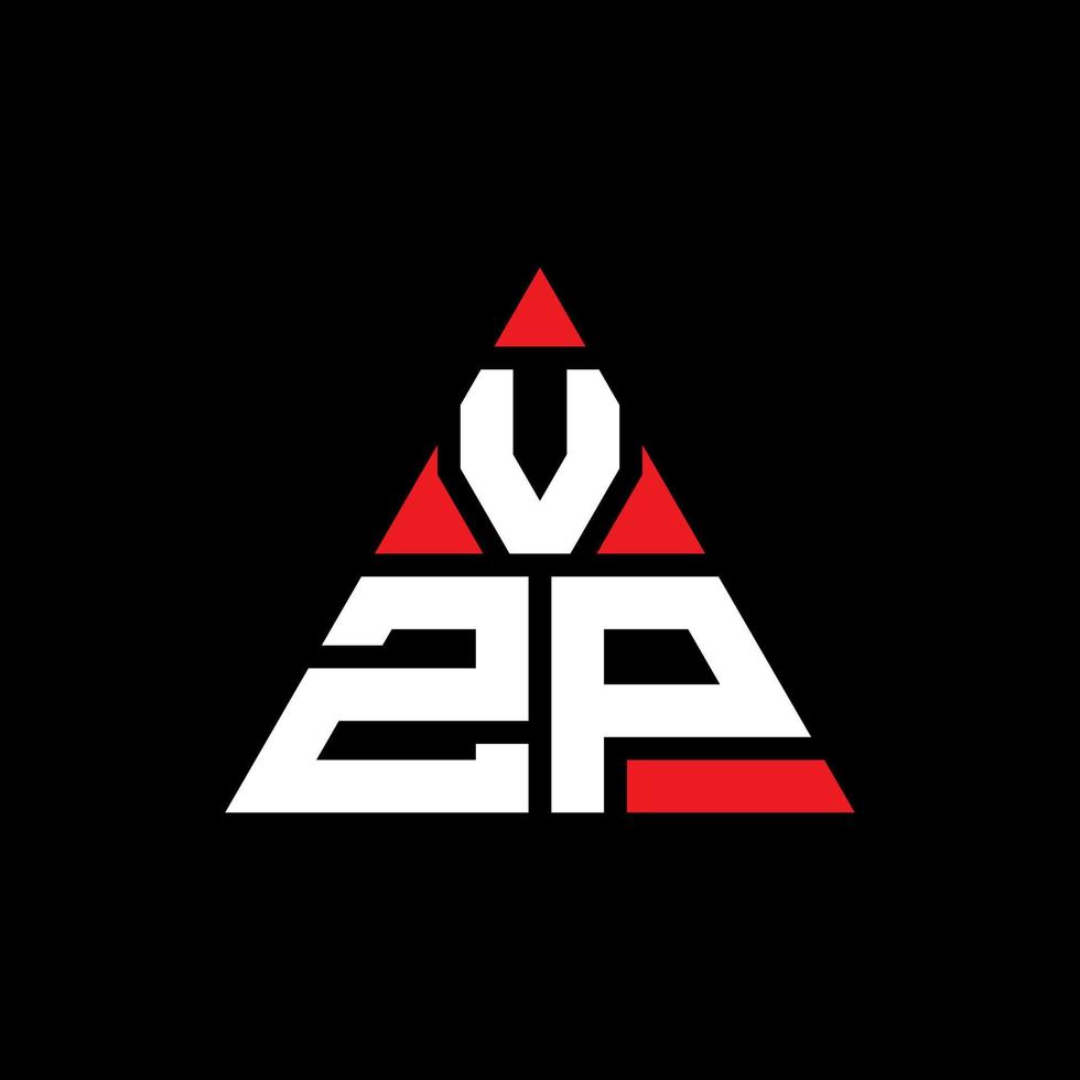 création de logo de lettre triangle vzp avec forme de triangle. monogramme de conception de logo triangle vzp. modèle de logo vectoriel triangle vzp avec couleur rouge. logo triangulaire vzp logo simple, élégant et luxueux.