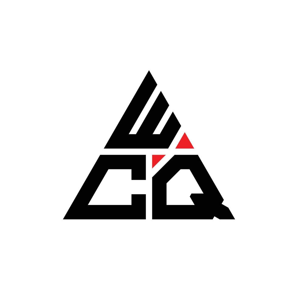 création de logo de lettre triangle wcq avec forme de triangle. monogramme de conception de logo triangle wcq. modèle de logo vectoriel triangle wcq avec couleur rouge. logo triangulaire wcq logo simple, élégant et luxueux. wcq