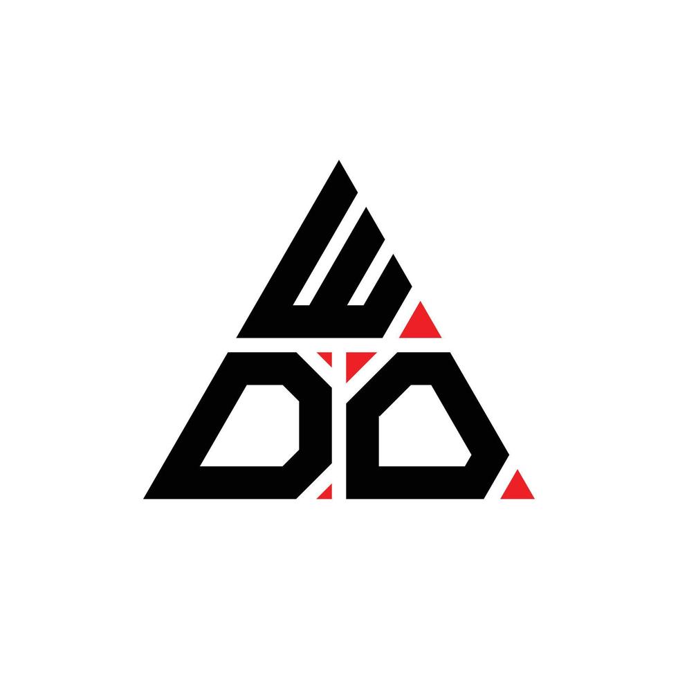 création de logo de lettre triangle wdo avec forme de triangle. monogramme de conception de logo triangle wdo. modèle de logo vectoriel triangle wdo avec couleur rouge. wdo logo triangulaire logo simple, élégant et luxueux. wdo