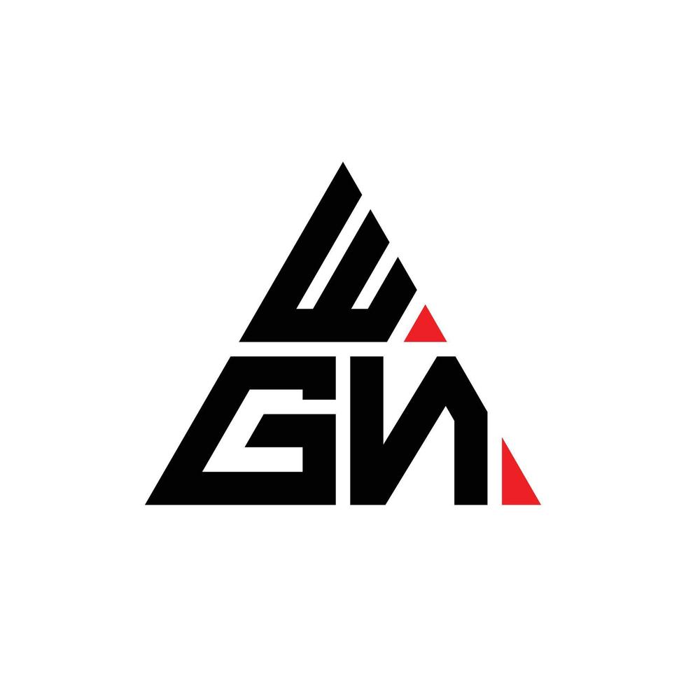 création de logo de lettre triangle wgn avec forme de triangle. monogramme de conception de logo triangle wgn. modèle de logo vectoriel triangle wgn avec couleur rouge. logo triangulaire wgn logo simple, élégant et luxueux. WGN