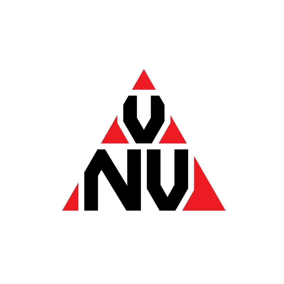création de logo de lettre triangle vnv avec forme de triangle. monogramme de conception de logo triangle vnv. modèle de logo vectoriel triangle vnv avec couleur rouge. logo triangulaire vnv logo simple, élégant et luxueux.