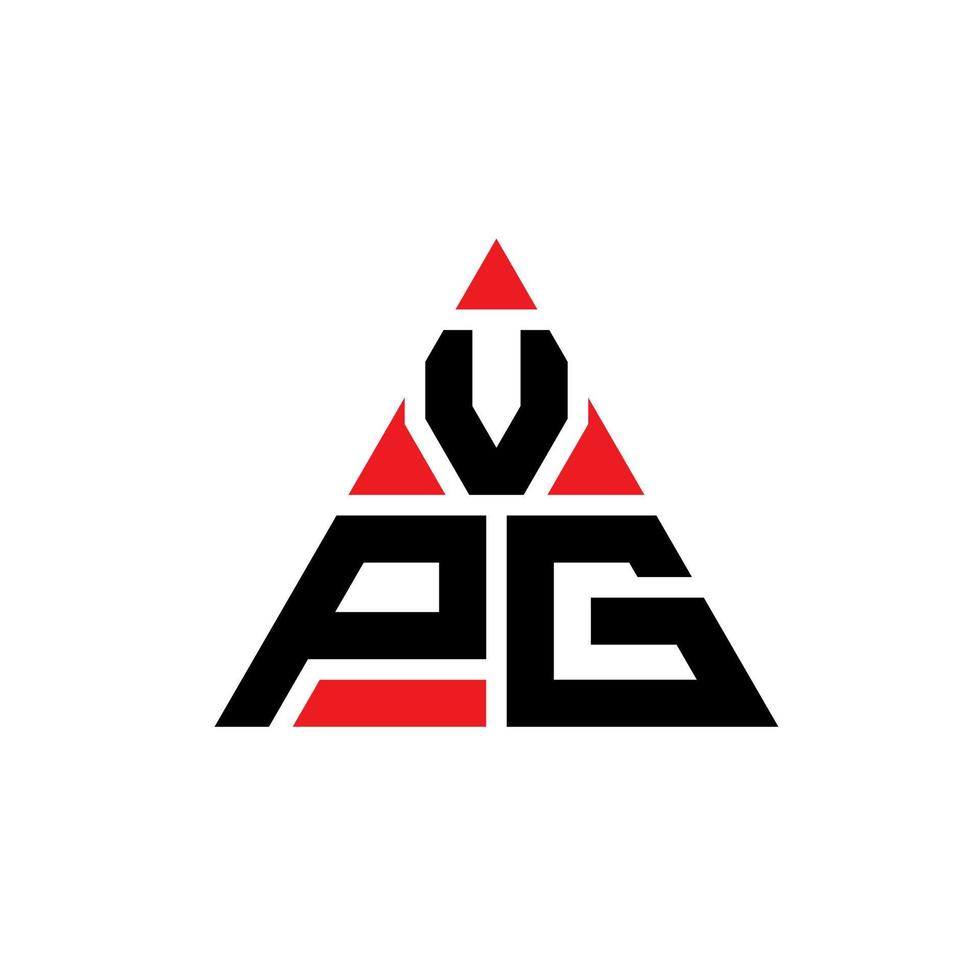 création de logo de lettre triangle vpg avec forme de triangle. monogramme de conception de logo triangle vpg. modèle de logo vectoriel triangle vpg avec couleur rouge. logo triangulaire vpg logo simple, élégant et luxueux.