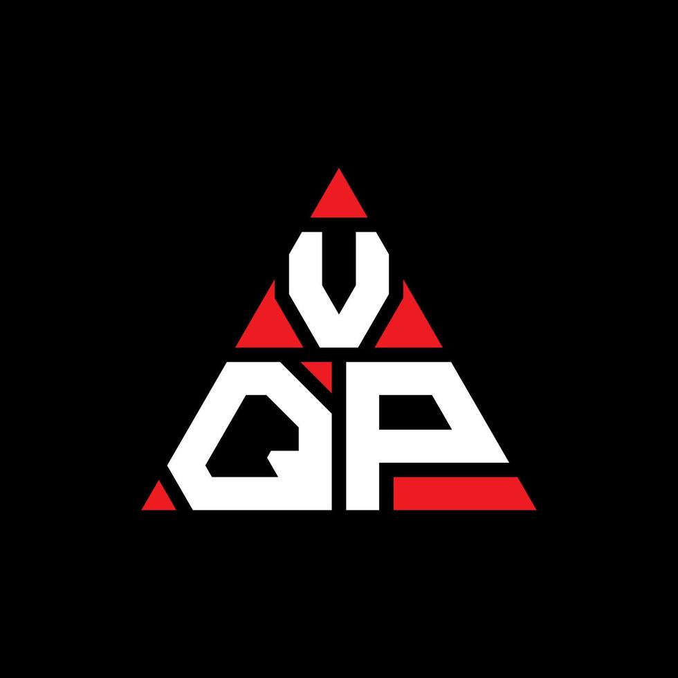 création de logo de lettre triangle vqp avec forme de triangle. monogramme de conception de logo triangle vqp. modèle de logo vectoriel triangle vqp avec couleur rouge. logo triangulaire vqp logo simple, élégant et luxueux.