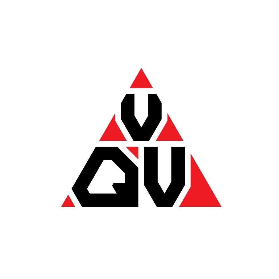 création de logo de lettre triangle vqv avec forme de triangle. monogramme de conception de logo triangle vqv. modèle de logo vectoriel triangle vqv avec couleur rouge. logo triangulaire vqv logo simple, élégant et luxueux.