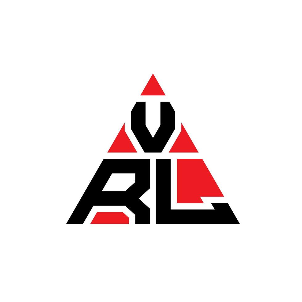 création de logo de lettre triangle vrl avec forme de triangle. monogramme de conception de logo triangle vrl. modèle de logo vectoriel triangle vrl avec couleur rouge. logo triangulaire vrl logo simple, élégant et luxueux.