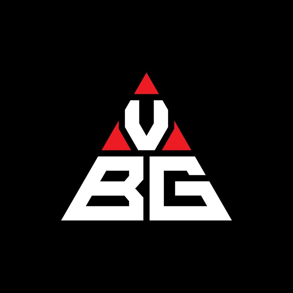 création de logo de lettre triangle vbg avec forme de triangle. monogramme de conception de logo triangle vbg. modèle de logo vectoriel triangle vbg avec couleur rouge. logo triangulaire vbg logo simple, élégant et luxueux.