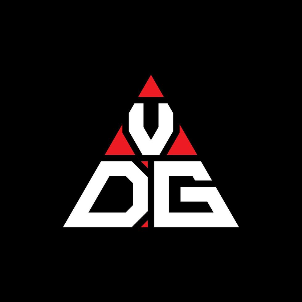 création de logo de lettre triangle vdg avec forme de triangle. monogramme de conception de logo triangle vdg. modèle de logo vectoriel triangle vdg avec couleur rouge. logo triangulaire vdg logo simple, élégant et luxueux.