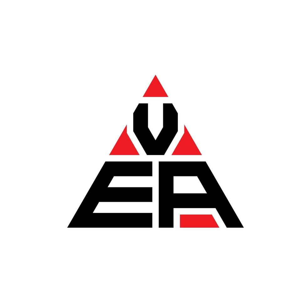 création de logo de lettre triangle vea avec forme de triangle. monogramme de conception de logo triangle vea. modèle de logo vectoriel triangle vea avec couleur rouge. logo triangulaire vea logo simple, élégant et luxueux.