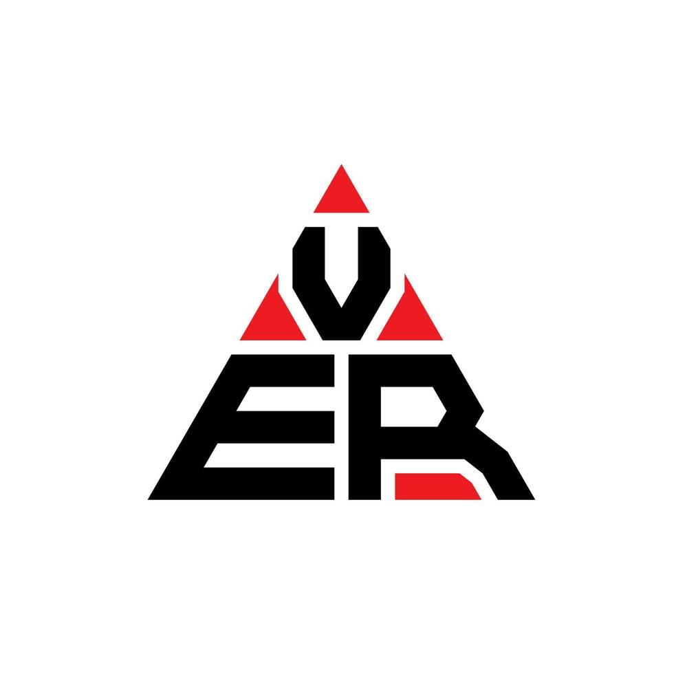 création de logo de lettre triangle ver avec forme de triangle. monogramme de conception de logo triangle ver. modèle de logo vectoriel triangle ver avec couleur rouge. ver logo triangulaire logo simple, élégant et luxueux.