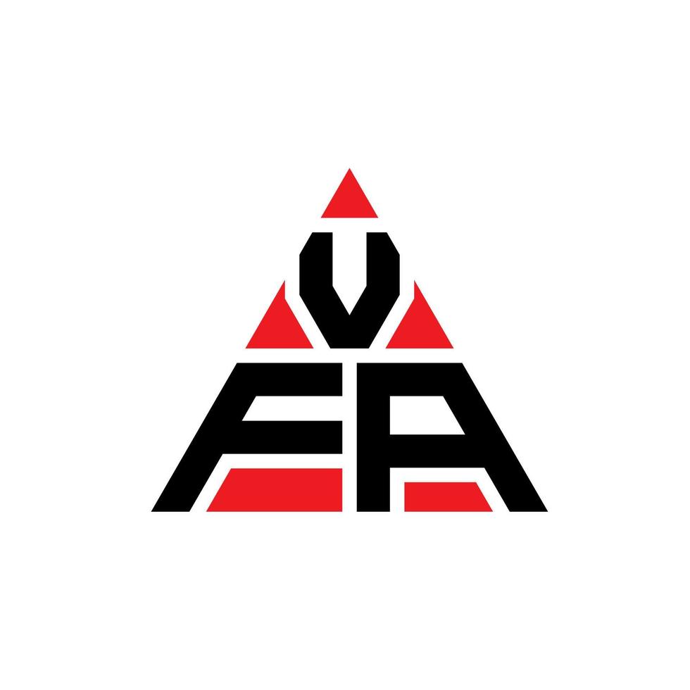 création de logo de lettre triangle vfa avec forme de triangle. monogramme de conception de logo triangle vfa. modèle de logo vectoriel triangle vfa avec couleur rouge. logo triangulaire vfa logo simple, élégant et luxueux.