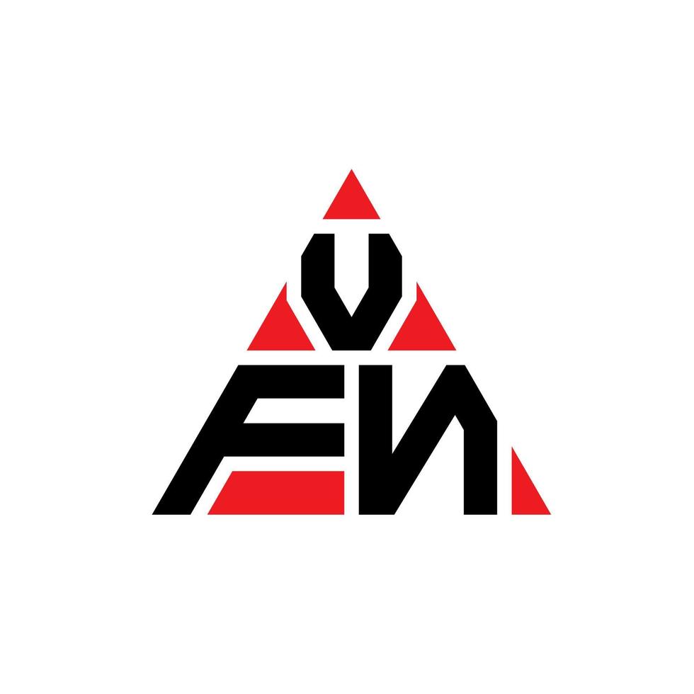 création de logo de lettre triangle vfn avec forme de triangle. monogramme de conception de logo triangle vfn. modèle de logo vectoriel triangle vfn avec couleur rouge. logo triangulaire vfn logo simple, élégant et luxueux.