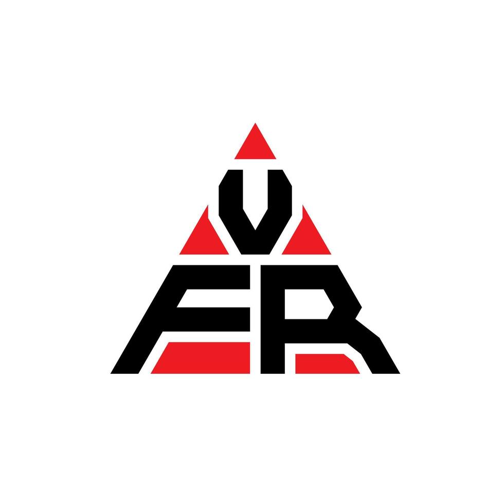 création de logo de lettre triangle vfr avec forme de triangle. monogramme de conception de logo triangle vfr. modèle de logo vectoriel triangle vfr avec couleur rouge. logo triangulaire vfr logo simple, élégant et luxueux.